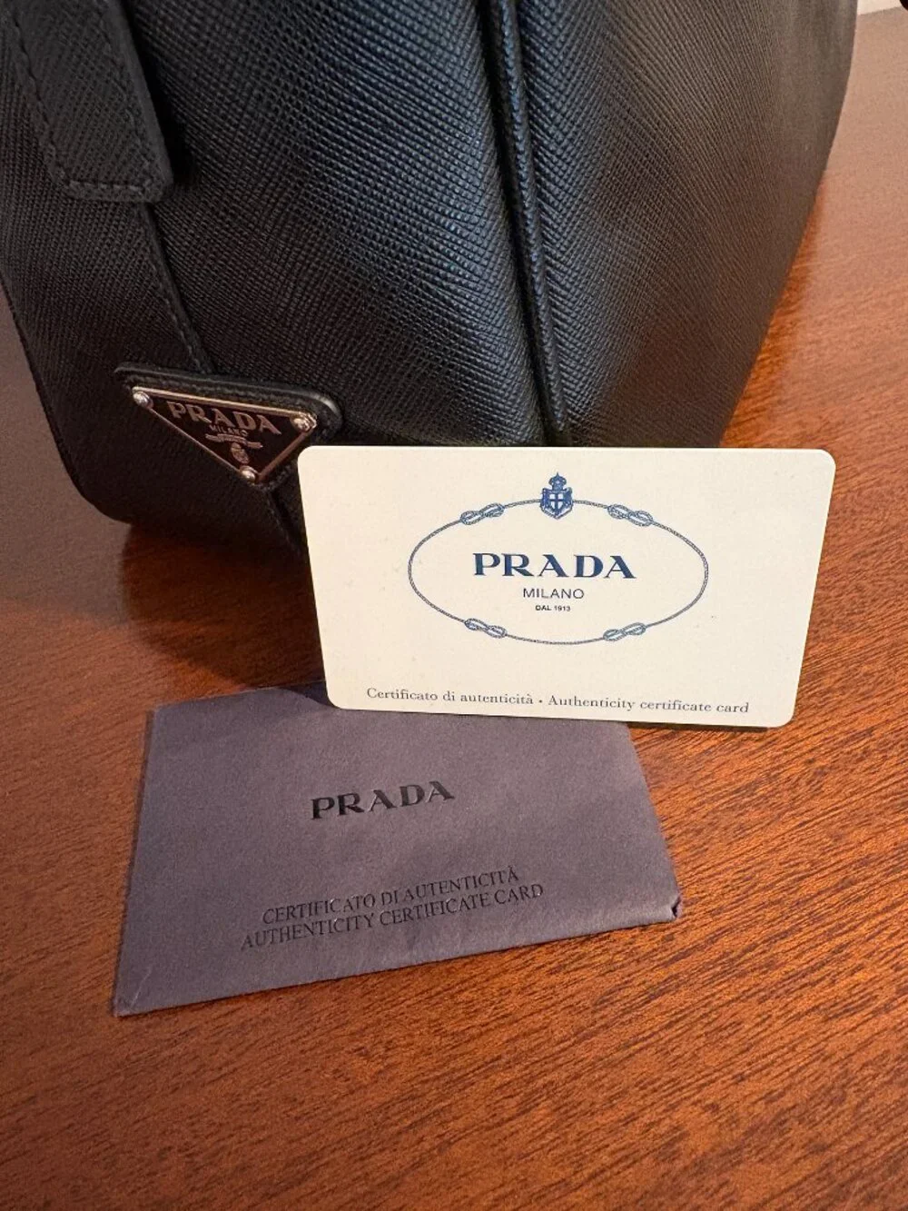 Prada Black Leather Briefcase